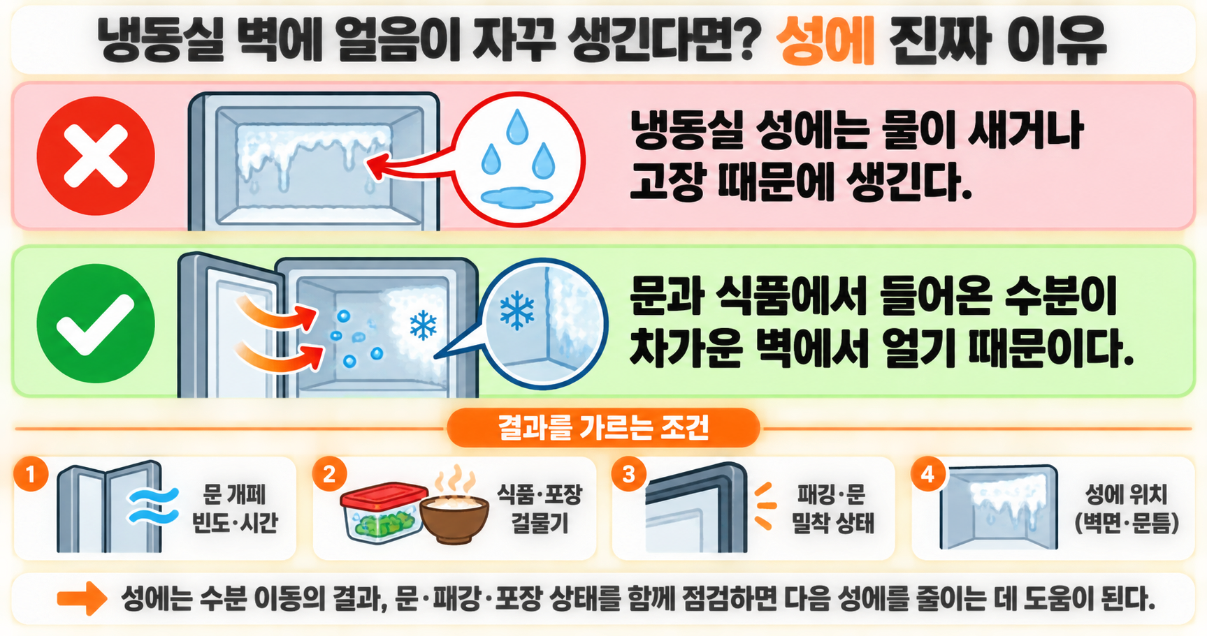 냉동실 벽에 얼음이 자꾸 생긴다면? 성에 진짜 이유