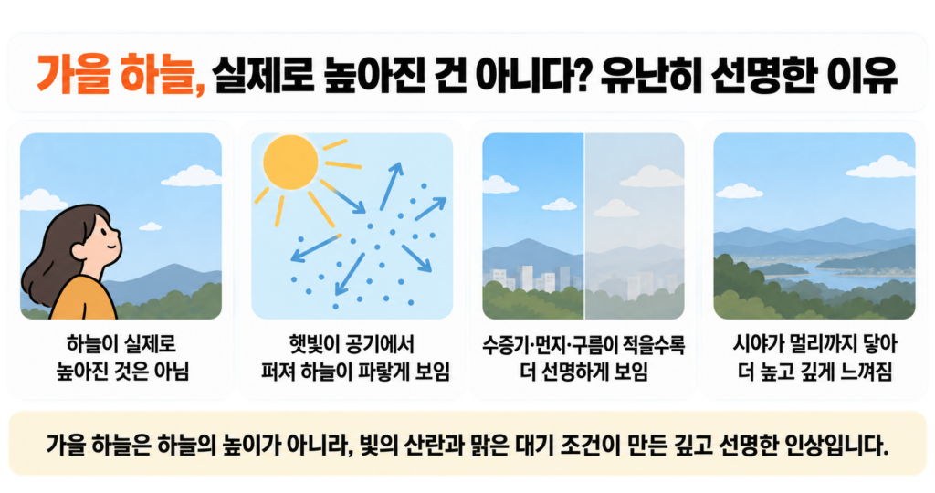 가을 하늘, 실제로 높아진 건 아니다? 유난히 선명한 이유