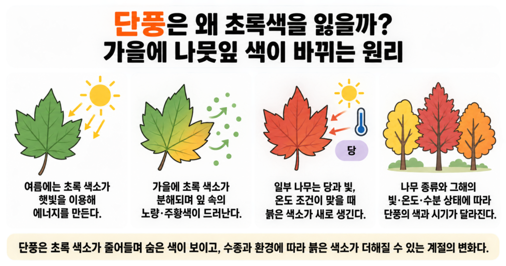 단풍은 왜 초록색을 잃을까? 가을에 나뭇잎 색이 바뀌는 원리