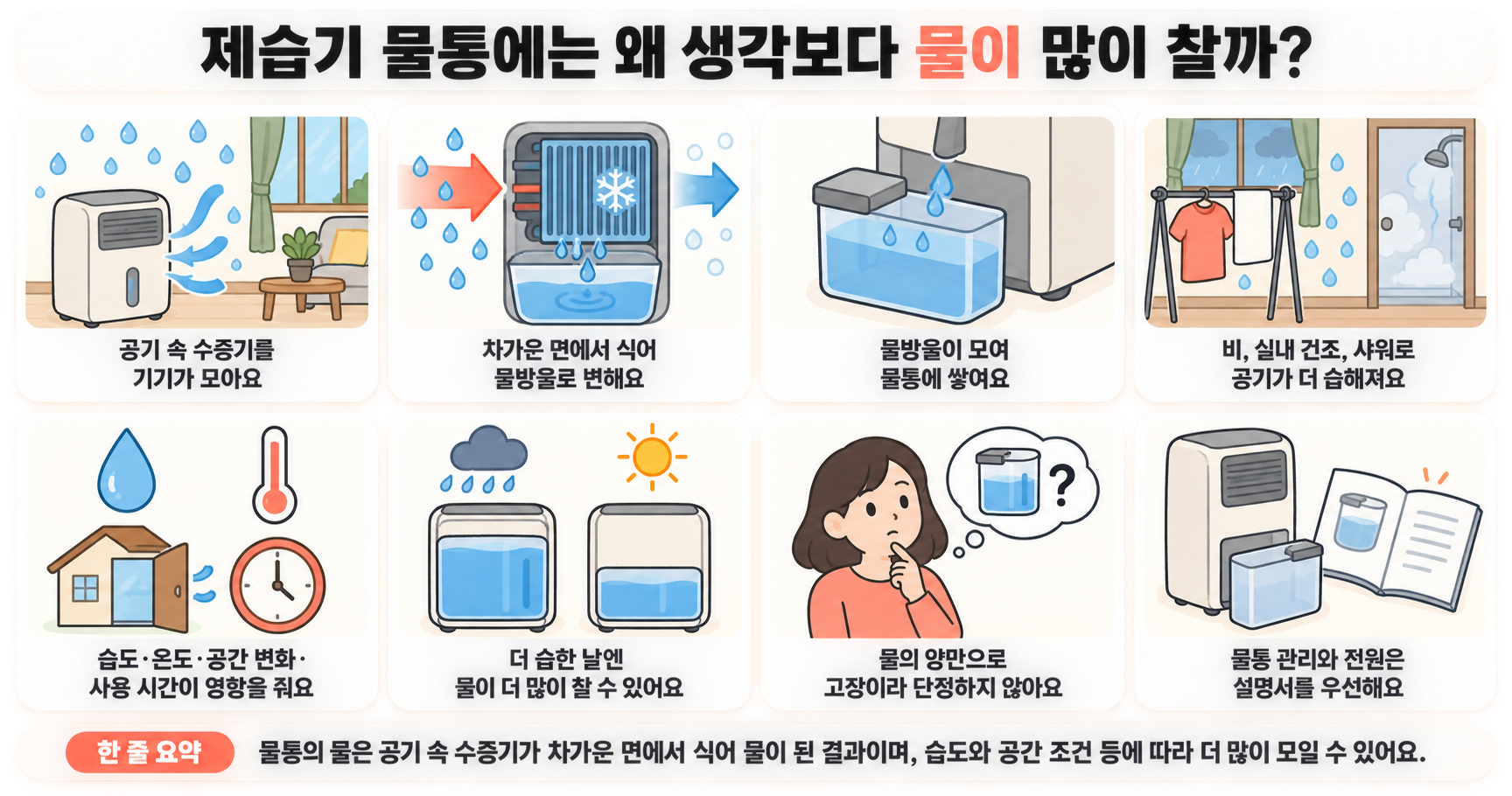 제습기 물통에는 왜 생각보다 물이 많이 찰까?