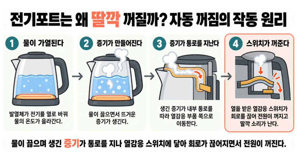 전기포트는 왜 딸깍 꺼질까? 자동 꺼짐의 작동 원리