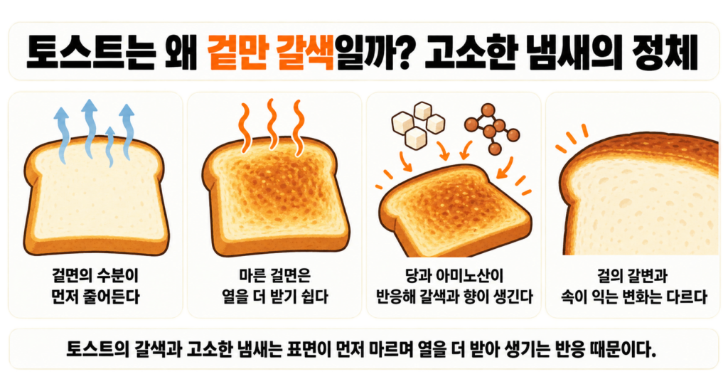 토스트는 왜 겉만 갈색일까? 고소한 냄새의 정체