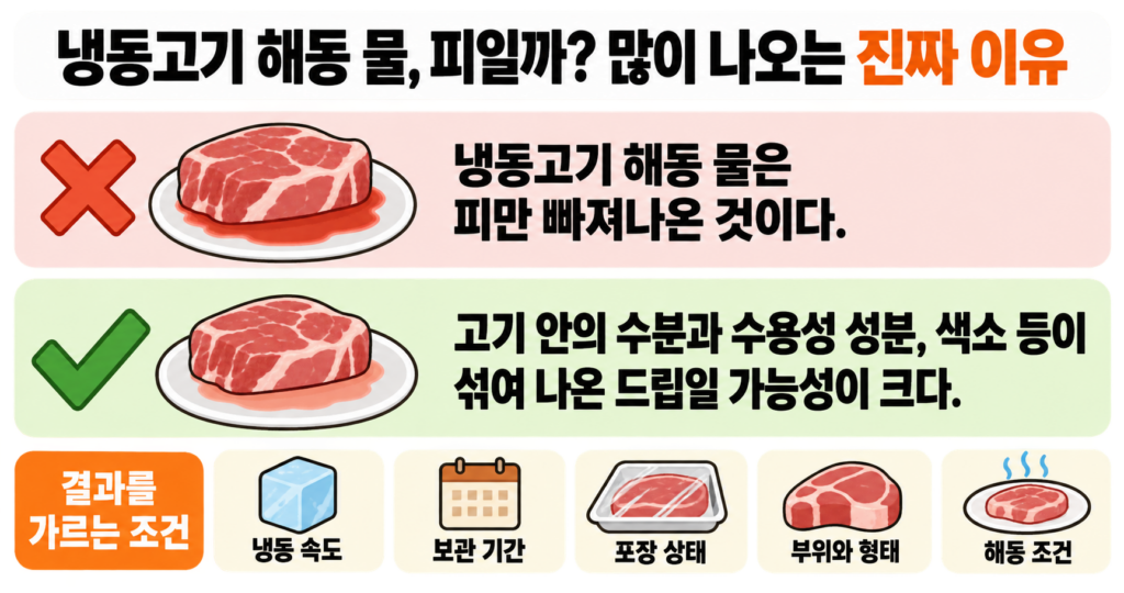 냉동고기 해동 물, 피일까? 많이 나오는 진짜 이유